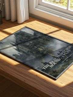 The Real Inspector Hound -  A Play watercolour book poster framed on wall – literary fiction wall art