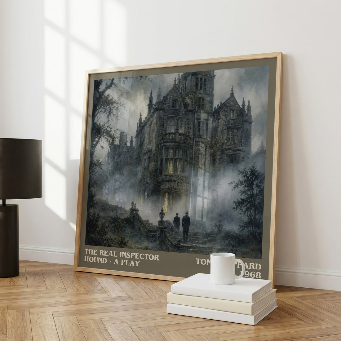 The Real Inspector Hound -  A Play literary print framed by window – literary home decor