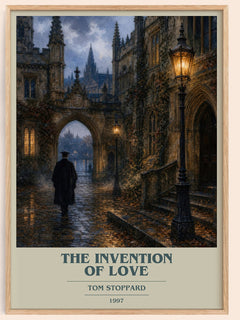 The invention of love book cover book poster by Tom Stoppard – framed literary art print