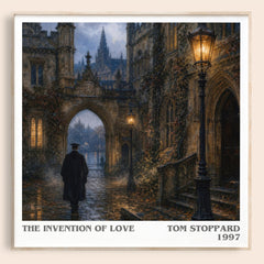 The invention of love literary book poster by Tom Stoppard – framed literary art print
