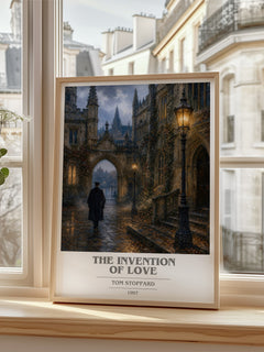 The invention of love book cover poster colour and style options – Tom Stoppard book art