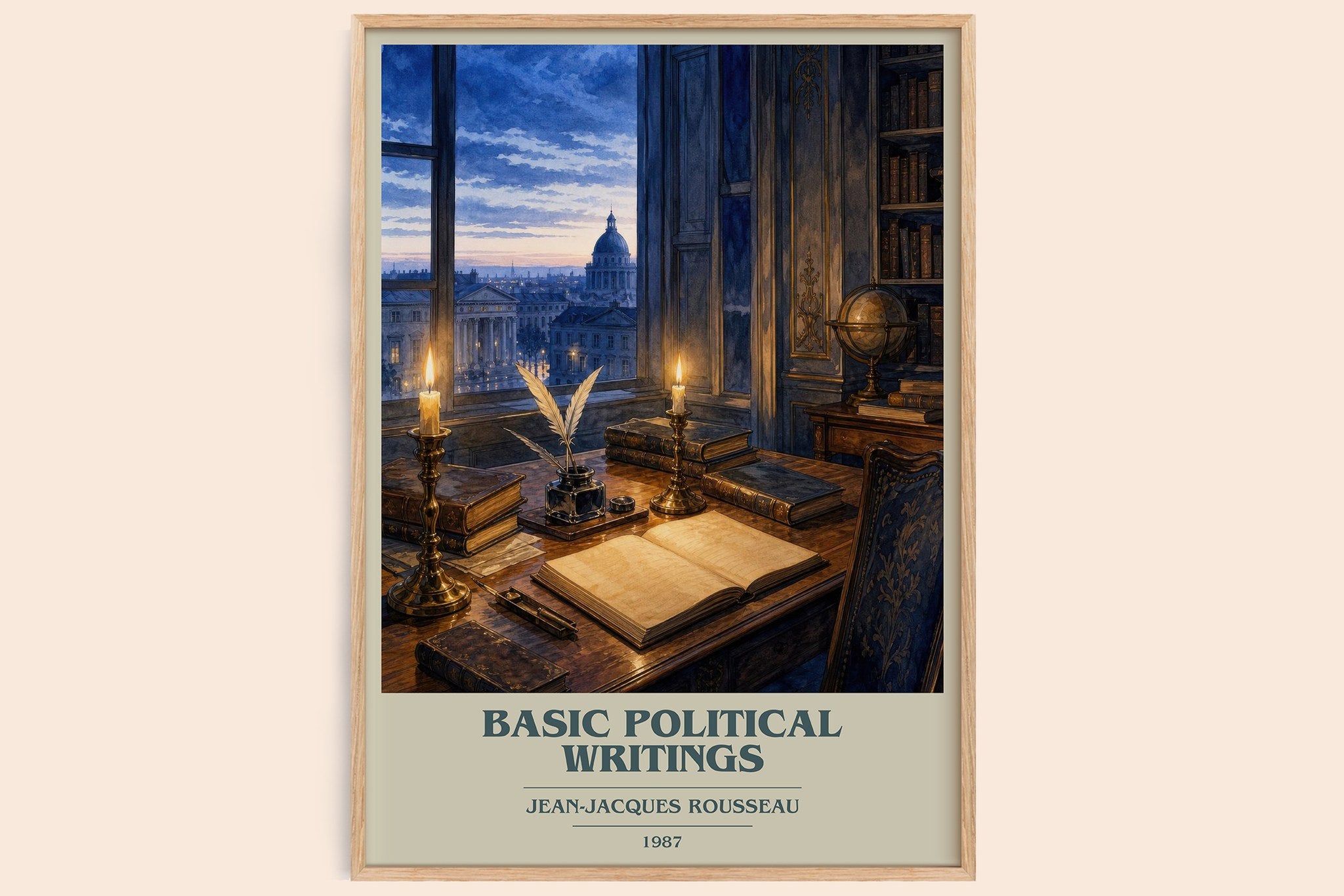 Basic political writings Book Cover Poster by Jean-Jacques Rousseau