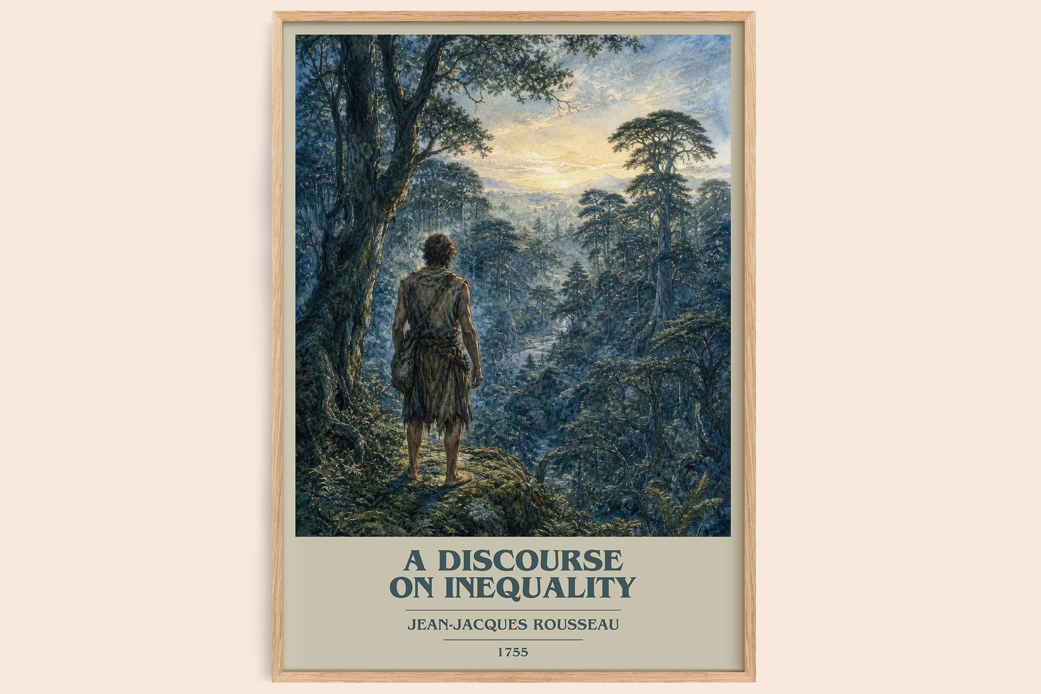 A discourse on inequality Book Cover Poster by Jean-Jacques Rousseau