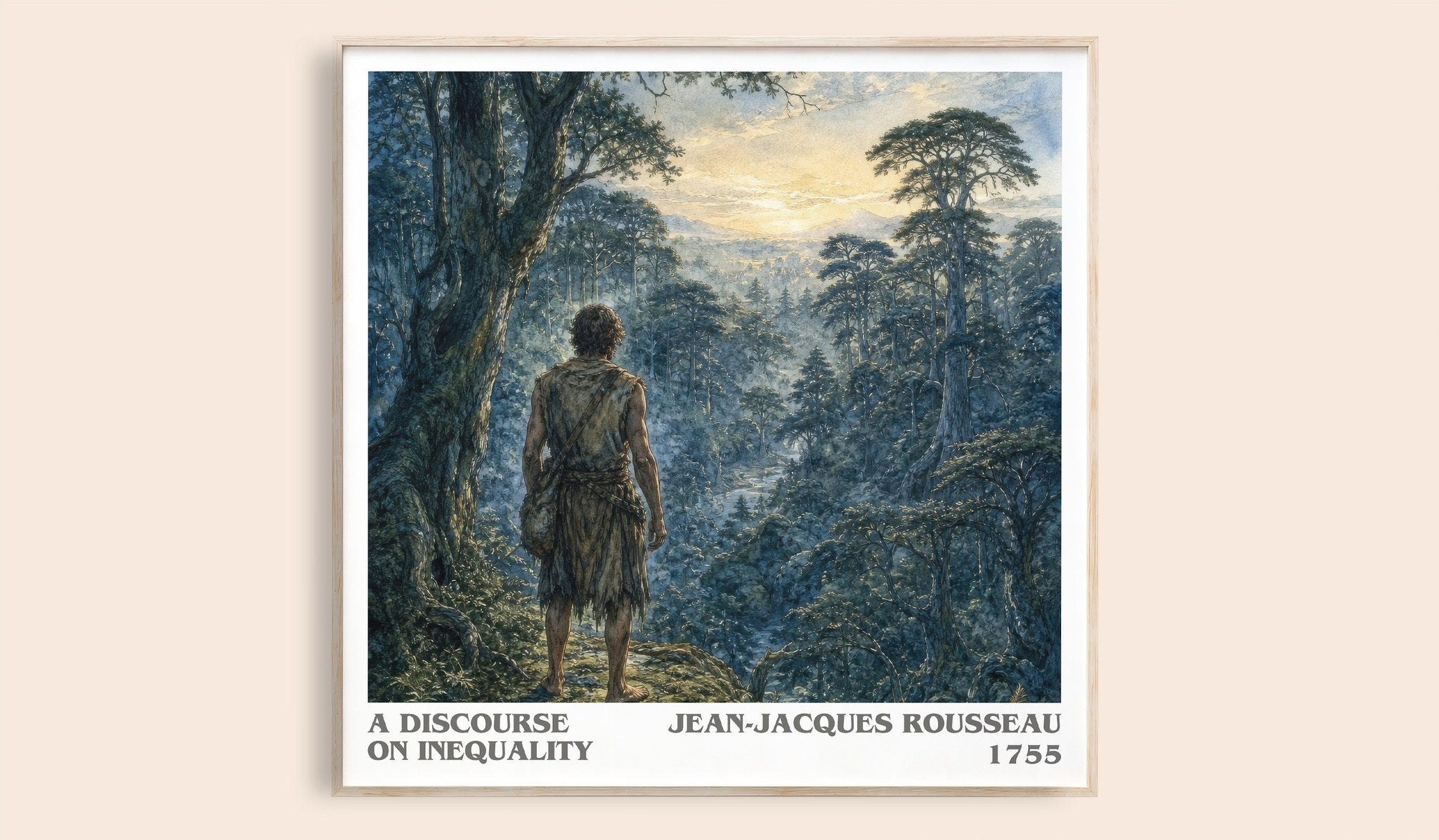 A discourse on inequality Literary Art Print by Jean-Jacques Rousseau