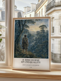 A discourse on inequality book cover poster colour and style options – Jean-Jacques Rousseau book art