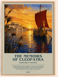 The Memoirs of Cleopatra bookish book poster by Margaret George – framed literary art print