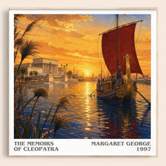The Memoirs of Cleopatra literary book poster by Margaret George – framed literary art print