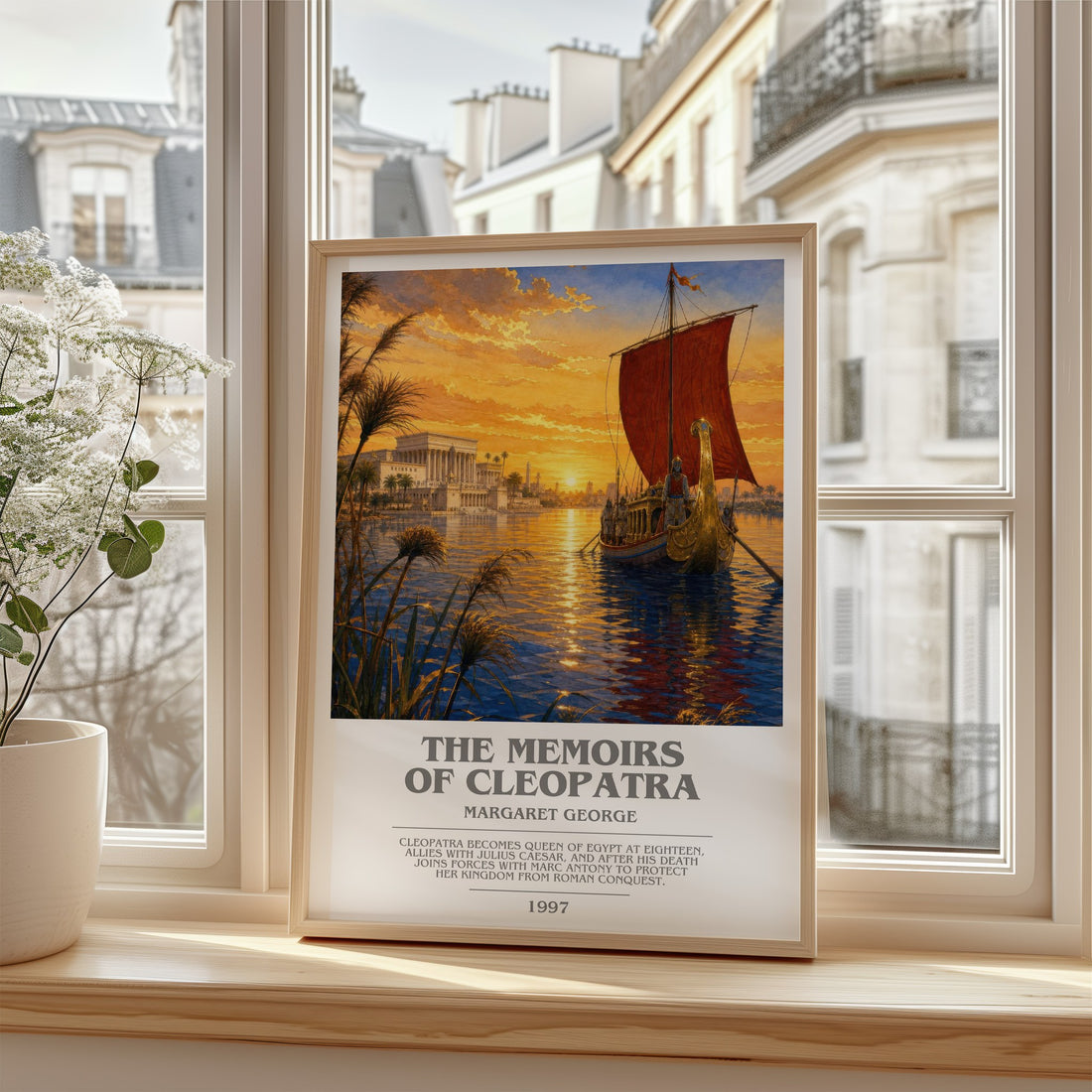The Memoirs of Cleopatra bookish poster colour and style options – Margaret George book art