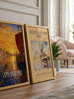 The Memoirs of Cleopatra watercolour print framed by window – literary home decor