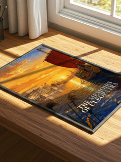 The Memoirs of Cleopatra watercolour book poster framed on wall – historical fiction wall art