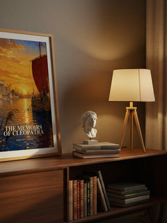 The Memoirs of Cleopatra watercolour print on bookshelf – Margaret George fan gift
