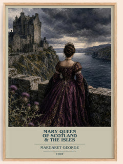 Mary Queen of Scotland & The Isles book cover book poster by Margaret George – framed literary art print
