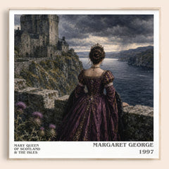 Mary Queen of Scotland & The Isles literary book poster by Margaret George – framed literary art print