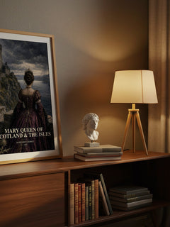 Mary Queen of Scotland & The Isles watercolour print on bookshelf – Margaret George fan gift