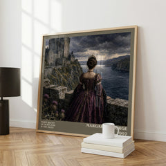 Mary Queen of Scotland & The Isles literary print framed by window – literary home decor