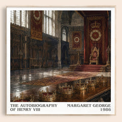 The autobiography of Henry VIII literary book poster by Margaret George – framed literary art print