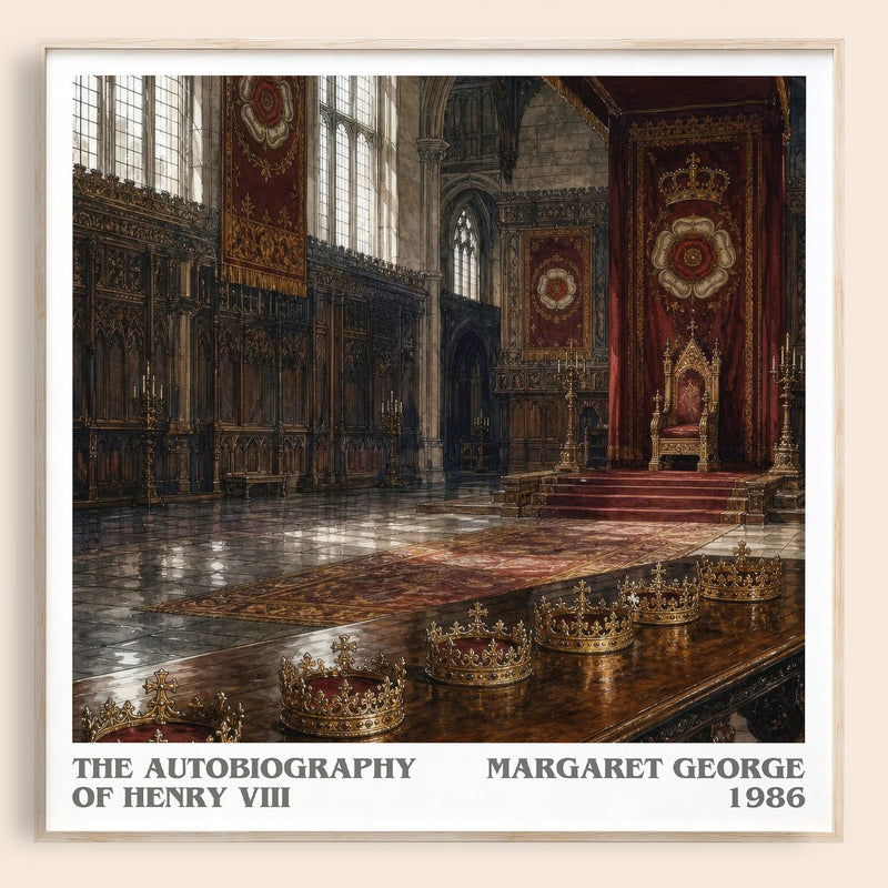 The autobiography of Henry VIII literary book poster by Margaret George – framed literary art print