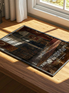 The autobiography of Henry VIII watercolour book poster framed on wall – historical fiction wall art