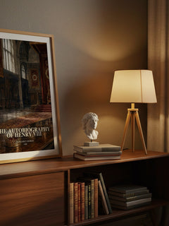 The autobiography of Henry VIII watercolour print on bookshelf – Margaret George fan gift