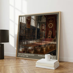 The autobiography of Henry VIII literary print framed by window – literary home decor