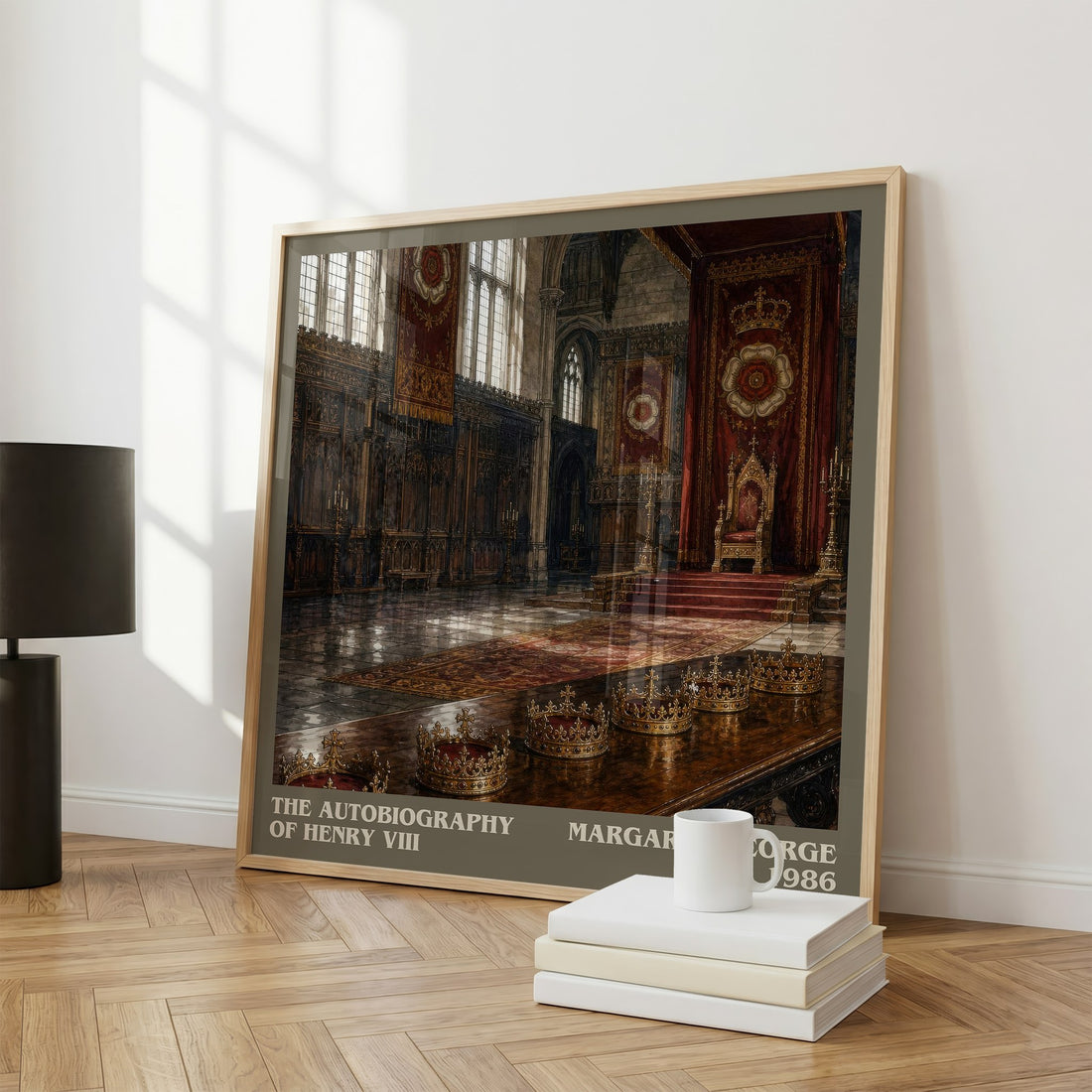 The autobiography of Henry VIII literary print framed by window – literary home decor