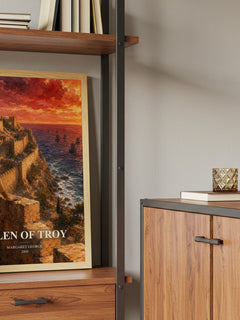 Helen of Troy book watercolour illustration paper finish options – matte satin gloss