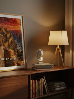 Helen of Troy watercolour print on bookshelf – Margaret George fan gift