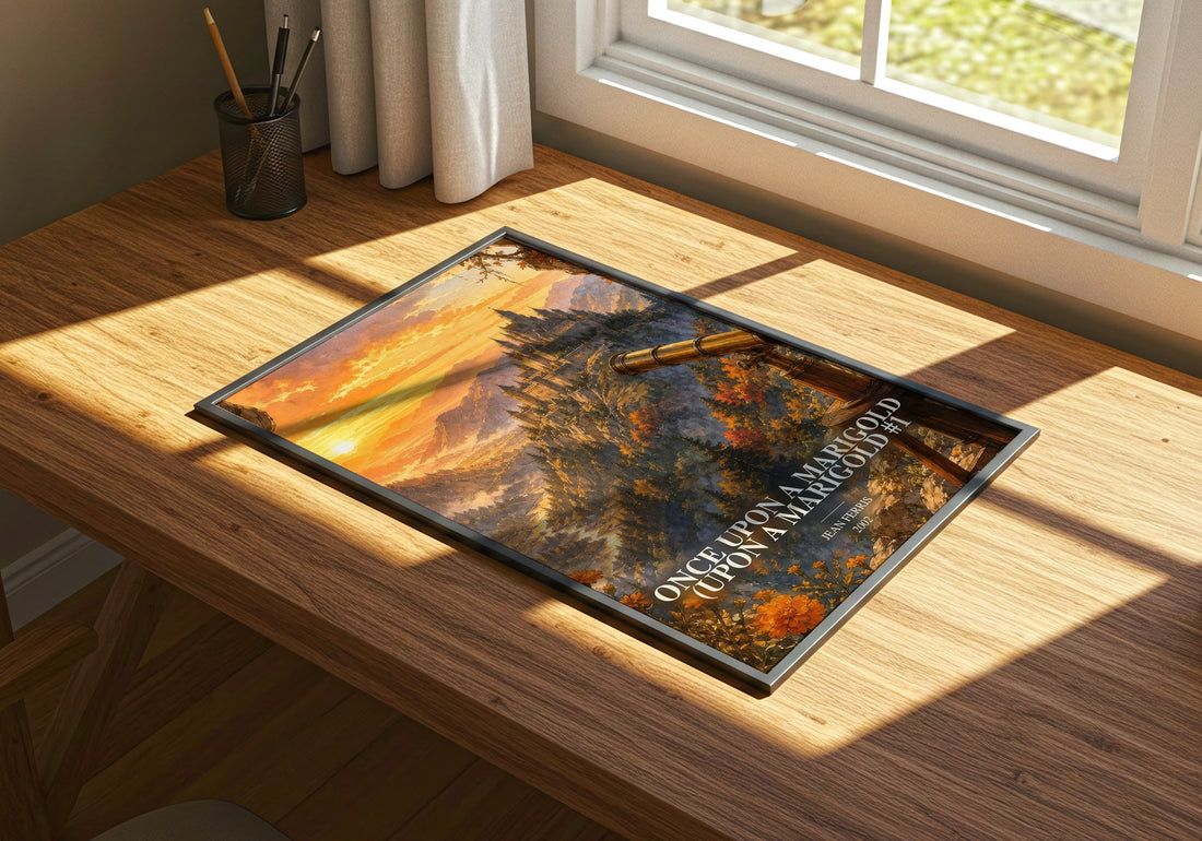 Once Upon A Marigold (Upon a Marigold #1 watercolour book poster framed on wall – childrens wall art
