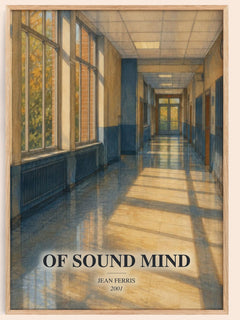 Of sound mind watercolour book poster by Jean Ferris – framed literary art print