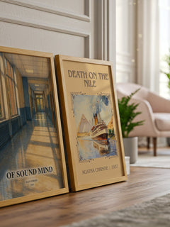 Of sound mind watercolour print framed by window – literary home decor