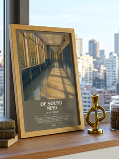 Of sound mind bookish print framed by window – literary home decor