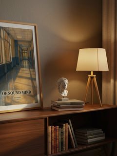 Of sound mind watercolour print on bookshelf – Jean Ferris fan gift