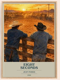 Eight seconds book cover book poster by Jean Ferris – framed literary art print