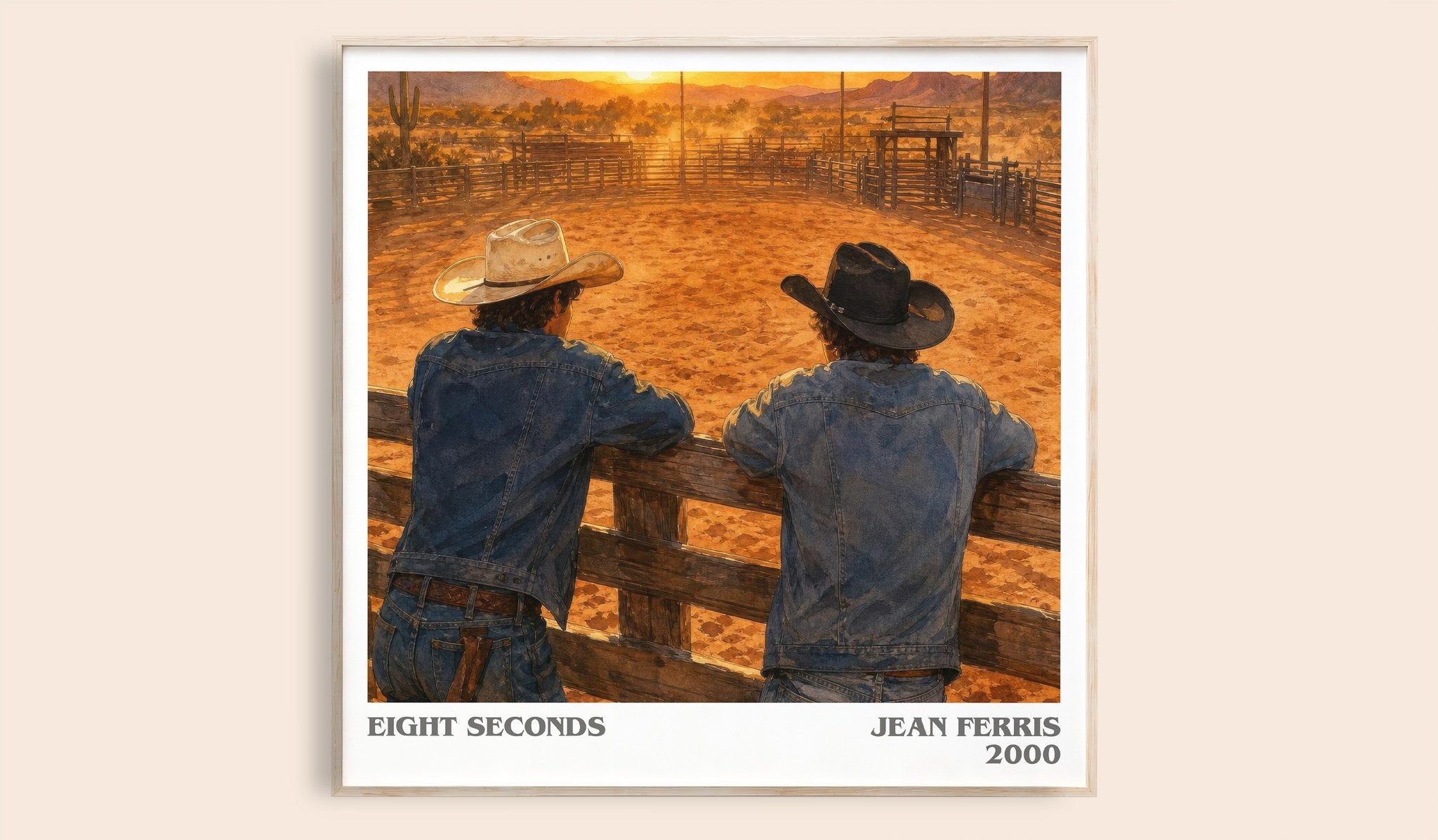 Eight seconds Literary Art Print by Jean Ferris