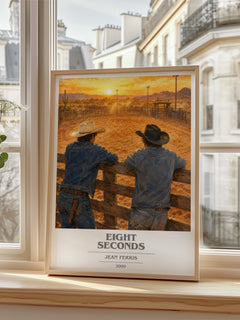 Eight seconds book cover poster colour and style options – Jean Ferris book art