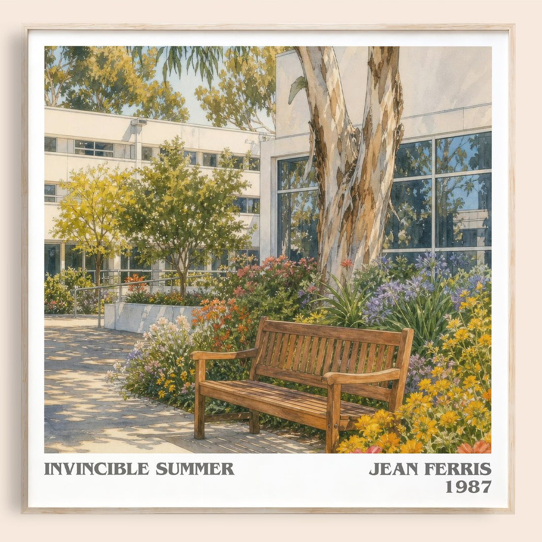 Invincible Summer literary book poster by Jean Ferris – framed literary art print