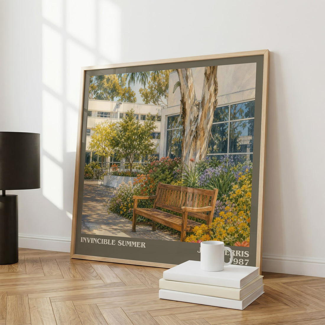 Invincible Summer literary print framed by window – literary home decor