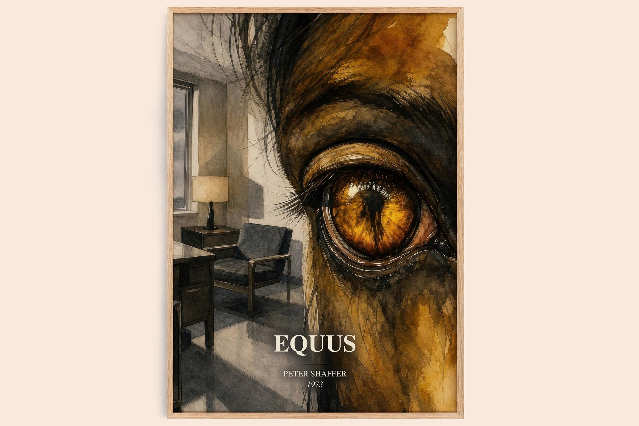 Equus Book Watercolour Illustration by Peter Shaffer