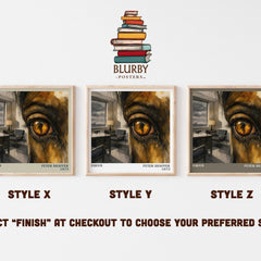 Equus literary print in frame leaning in hallway – literary fiction wall art