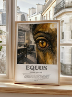 Equus bookish poster colour and style options – Peter Shaffer book art