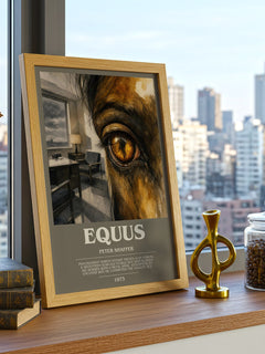 Equus bookish print framed by window – literary home decor