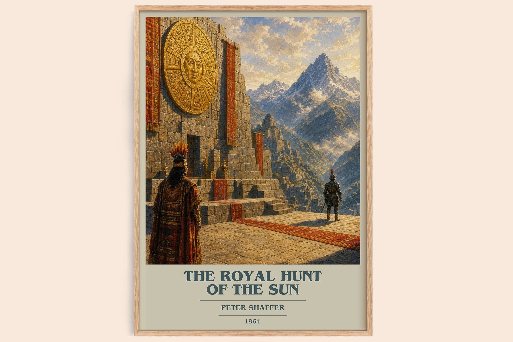 The royal hunt of the sun Book Cover Poster by Peter Shaffer