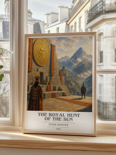 The royal hunt of the sun book cover poster colour and style options – Peter Shaffer book art