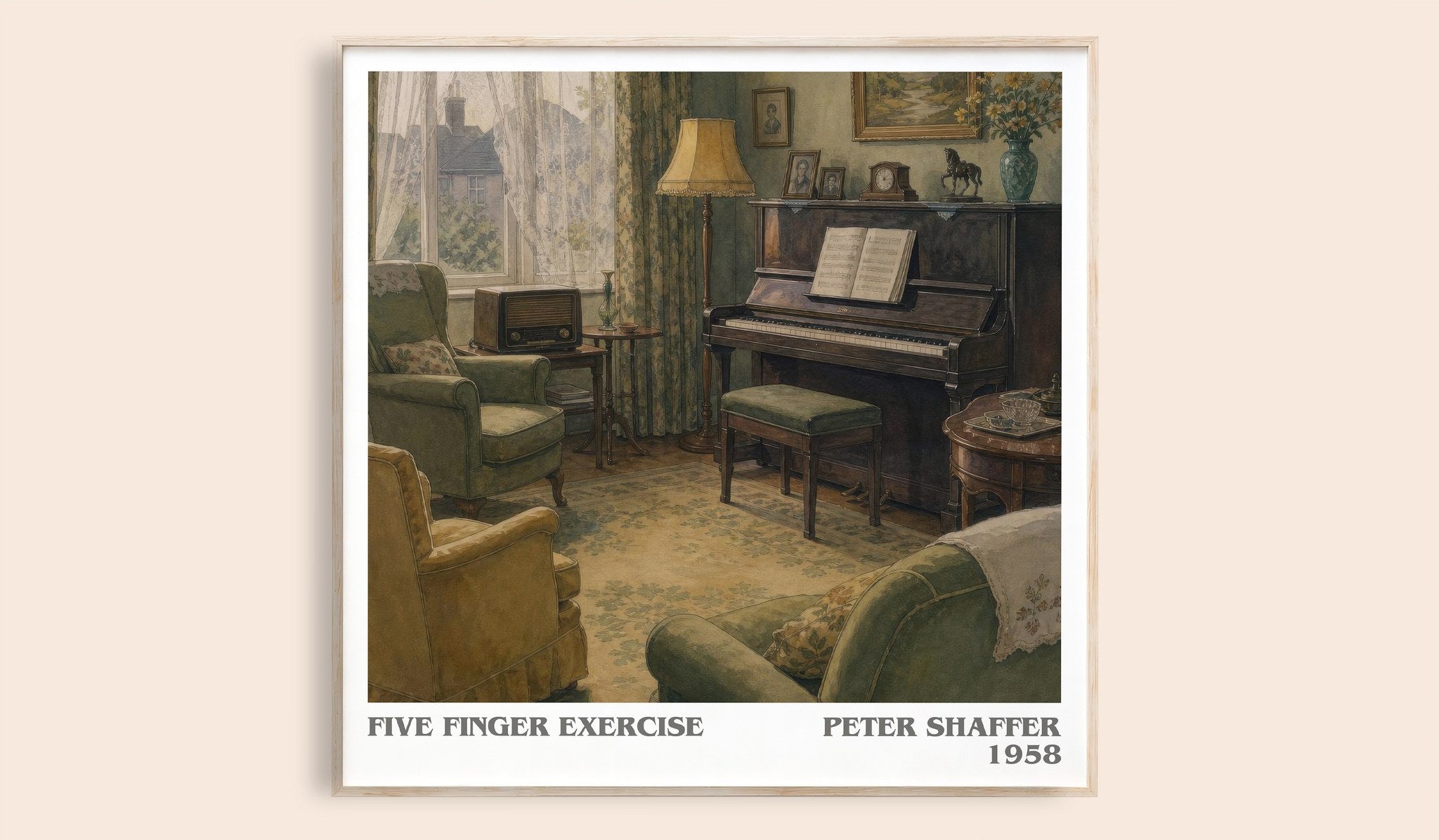 Five finger exercise Literary Art Print by Peter Shaffer
