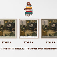 Five finger exercise literary print in frame leaning in hallway – literary fiction wall art