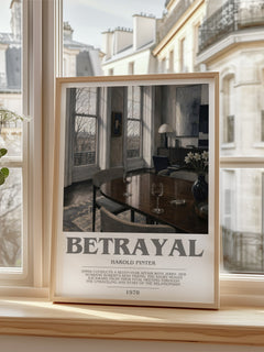 Betrayal bookish poster colour and style options – Harold Pinter book art