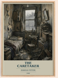 The caretaker book cover book poster by Harold Pinter – framed literary art print