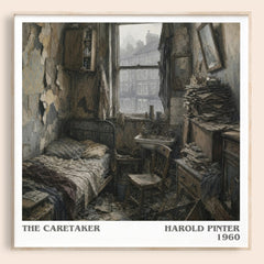 The caretaker literary book poster by Harold Pinter – framed literary art print