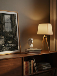 The caretaker watercolour print on bookshelf – Harold Pinter fan gift
