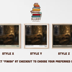 The homecoming literary print in frame leaning in hallway – literary fiction wall art